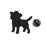 Cowboy Dog Brooch Enamel Pin