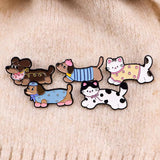 Pajama Party Cat Brooch Enamel Pin