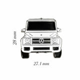 G-Wagon White Car Metal Enamel Sticker