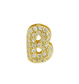 Small Bubble Initial Name Necklace with letter B