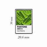 Pantone Iced Matcha Metal Enamel Sticker