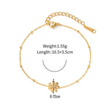 18K Gold Plated Dainty Flower Bracelet