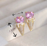Pink Ice Cream Studs