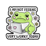 Not Feeling Worky Frog Brooch Enamel Pin