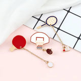 Basketball Badminton & Table Tennis Brooch Enamel Pin