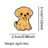 Golden Pup Dog Brooch Enamel Pin