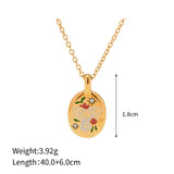 18K Gold Plated Elephant Stamp Necklace