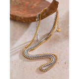 18K Gold Plated Tennis Necklace with different background