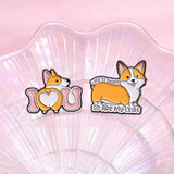 Short Corgi Dog Brooch Enamel Pin