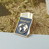 Passport Travel Brooch Enamel Pin