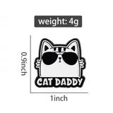 Cat Daddy Brooch Enamel Pin