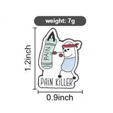 Pain Killer Pharmacy Brooch Enamel Pin