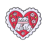 Couple Cat Brooch Enamel Pin