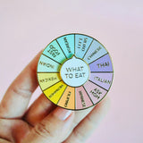 What To Eat Rotatable Brooch Enamel Pin