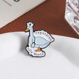 Registered Nurse Silly Goose Brooch Enamel Pin