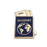 Passport Travel Brooch Enamel Pin