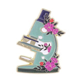 Floral Microscope Brooch Enamel Pin