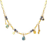 18K Gold Plated Aquamarine Necklace