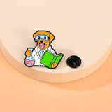 Bio Chemist Dog Medical Brooch Enamel Pin