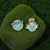Earth Tiara Brooch Enamel Pin