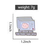 Too Many Tabs Brooch Enamel Pin