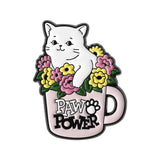 Cat Paw Power Brooch Enamel Pin
