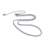 18K Silver Plated Tennis Necklace