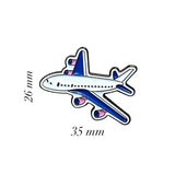 White Airplane Enamel Sticker