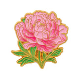 Blushing Peony Flower Brooch Enamel Pin