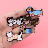 Pajama Party Cat Brooch Enamel Pin