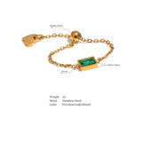 18k Gold Plated Dainty Chain Ring