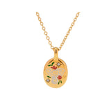 18K Gold Plated Elephant Stamp Necklace