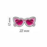 Heart Sunglasses Enamel Sticker