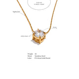 18K Gold Plated Dainty Stone Necklace