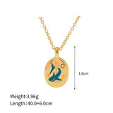 18K Gold Plated Shark Stamp Necklace