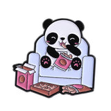 Snacking Panda Brooch Enamel Pin