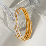 18K Gold Plated Coil Tennis Bracelet
