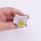 Intestine Brooch Enamel Pin