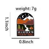 Life Is Better In The Mountains Travel Brooch Enamel Pin