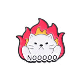 Nooooo Cat Brooch Enamel Pin