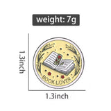 Book Lover Brooch Enamel Pin