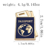 Passport Travel Brooch Enamel Pin
