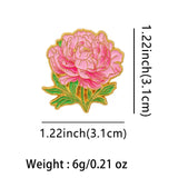 Blushing Peony Flower Brooch Enamel Pin