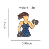 Hard Work Pays Off Gym Brooch Enamel Pin