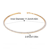 18K Gold Plated Square Tennis Choker with size and measurement