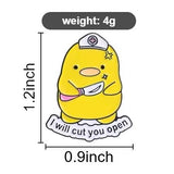 Nurse Duck Brooch Enamel Pin