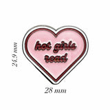 Hot Girls Read Enamel Sticker