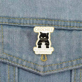 Crochet Cat Brooch Enamel Pin