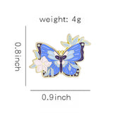 Winter Lily Butterfly Brooch Enamel Pin