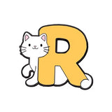 R Cat Brooch Enamel Pin